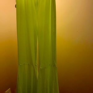 Lime green bell bottom pants- never worn